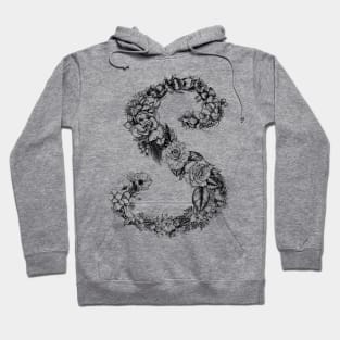 Floral initial S Hoodie